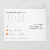 黒スタイリッシュ灰色シルバーポストカード インビテーションポストカード (裏面)