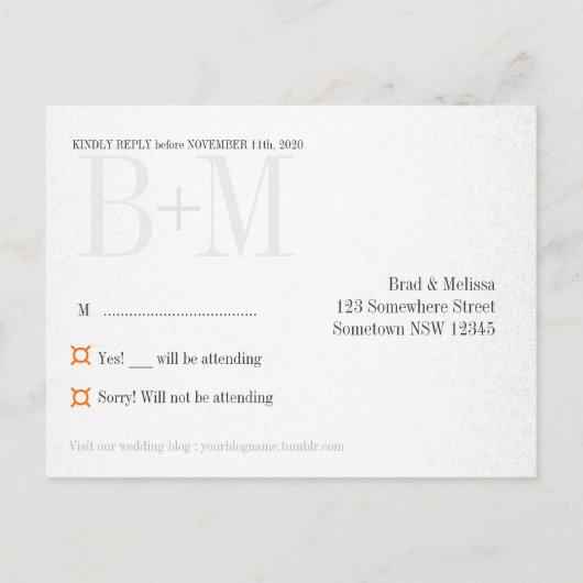 黒スタイリッシュ灰色シルバーポストカード インビテーションポストカード (裏面)