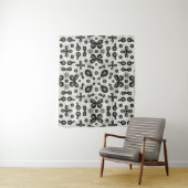 黒スタイリッシュ白の化学パターン タペストリー (インサイチュ)