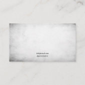 黒スタイリッシュ白クロウシルエットタトゥー 名刺 (裏面)