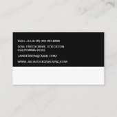 黒スタイリッシュ白ドッグウォーカー 名刺 (裏面)