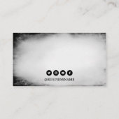 黒スタイリッシュ白ドラゴンタトゥーアーティスト 名刺 (裏面)