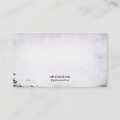 黒スタイリッシュ白バタフライタトゥーショップ 名刺 (裏面)