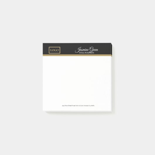 黒スタイリッシュ白 ポストイット (正面)