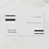 黒スタイリッシュ色と白ミニマル色の四角形 名刺 (裏面)