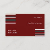 黒スタイリッシュ色と白ミニマル色の四角形 名刺 (裏面)