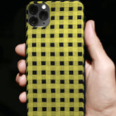 黒スタイリッシュ色と黄色のチェッカーボードパターン Case-Mate iPhoneケース