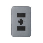 黒スタイリッシュ色カナダ国旗 バスマット (正面縦)