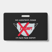 黒スタイリッシュ色 |顔マスク除外 バッジ (裏面)