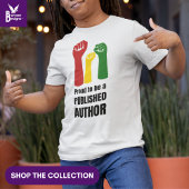 黒スタイリッシュ誇りを持った作家 Tシャツ