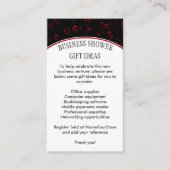 黒スタイリッシュ赤ビジネスシャワー エンクロージャーカード (正面)