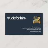 黒スタイリッシュ金ゴールドボックス白ストライプ線トラック 名刺 (裏面)