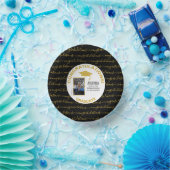 黒スタイリッシュ金ゴールド院写真 ペーパーボウル (パーティー)