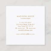 黒スタイリッシュ金ゴールド スクエア名刺 (裏面)