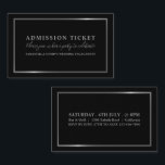 黒スタイリッシュ銀、入場料チケット 名刺<br><div class="desc">スタイリッシュBlack & Silver、AdmissionチケットカードBy The Business Card Store.あらゆる素晴らし種類のパーティーやイベントのために。結婚式、コンサート、プロム、バー、クラブe.t.c.</div>