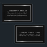黒スタイリッシュ銀、入場料チケット 名刺<br><div class="desc">スタイリッシュBlack & Silver、AdmissionチケットカードBy The Business Card Store.あらゆる素晴らし種類のパーティーやイベントのために。結婚式、コンサート、プロム、バー、クラブe.t.c.</div>