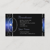 黒スタイリッシュ青華美縁ど宝石の写真の追加 名刺 (裏面)