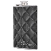 黒スタイリッシュ革の女性 フラスク (左)