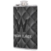 黒スタイリッシュ革モノグラカスタムム フラスク (左)