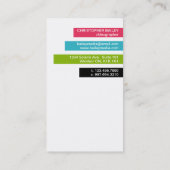 黒スタイル1の蛍光ペンのバー 名刺 (裏面)