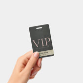 黒スチールグレー淡い色の金ゴールドVIPイベントアクセスパス バッジ (Handheld)