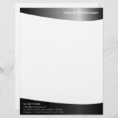 黒ステンレス鋼プロフェッショナルレターヘッド レターヘッド (正面/裏面)