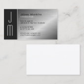 黒ステンレス鋼プロフェッショナル名刺 名刺 (正面/裏面)