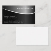 黒ステンレス鋼プロフェッショナル名刺 名刺 (正面/裏面)