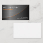 黒ステンレス鋼効果、名刺 名刺 (正面/裏面)