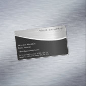 黒ステンレス鋼磁気ビジネスカード マグネット名刺 (インサイチュ)