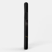 黒ステンレフェイクス金ゴールドアクセント Case-Mate iPhoneケース (裏面/右)
