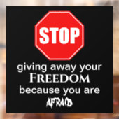 黒ストップ与えの遠くに自由の窓が離れない ウィンドウサイン (シート2)