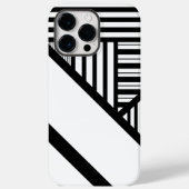 黒ストライプと白の三角形 Case-Mate iPhoneケース (裏面)