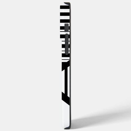 黒ストライプと白の三角形 Case-Mate iPhoneケース (裏面 / 左)