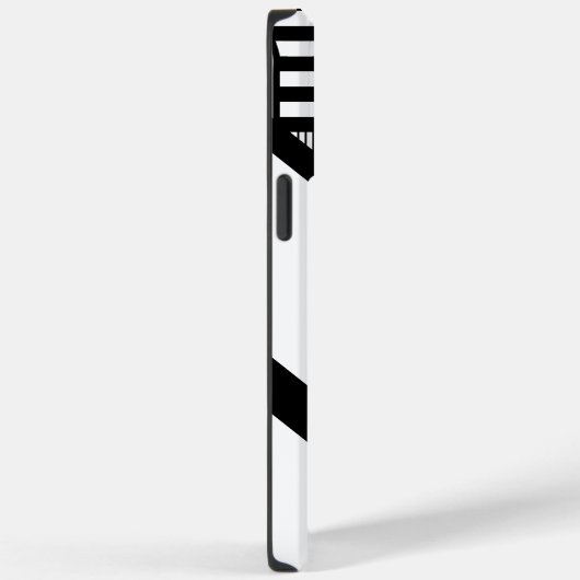 黒ストライプと白の三角形 Case-Mate iPhoneケース (裏面 / 右)