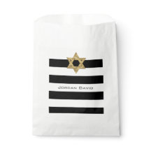 黒ストライプと白の金ゴールドとダビデの星