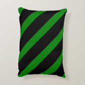 黒ストライプのとケリーグリーンのかわいい柄 アクセントクッション (裏面(縦))