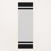 黒ストライプのと白のライトシルバーグレー ヨガマット (正面)