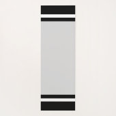 黒ストライプのと白のライトシルバーグレー ヨガマット (裏面)