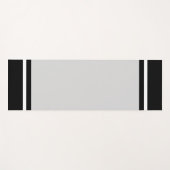 黒ストライプのと白のライトシルバーグレー ヨガマット (正面(横))