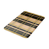 黒ストライプの色とバラ金ゴールド バスマット (アングル)