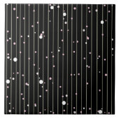 黒ストライプの タイル (正面)