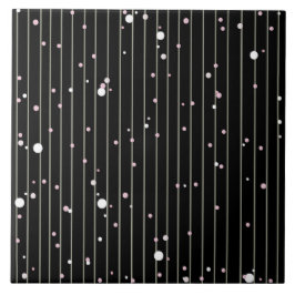 黒ストライプの タイル