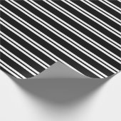 黒ストライプの ラッピングペーパー (角)