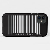 黒ストライプバーコード名 Case-Mate iPhoneケース (裏面(横))