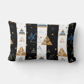 黒ストライプ三角形パカラフルターン ランバークッション (裏面)