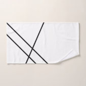 黒ストライプ浴用タオルのセットの対角線 バスタオルセット (ハンドタオル)