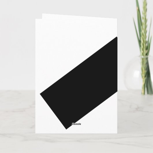 黒ストライプ色の花と熱帯の花 – 漸進的 シーズンカード (裏面)