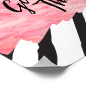 黒ストライプ色ピンクウォーター得カラー ポスター (角)