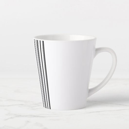 黒ストライプ色 カフェラテマグ (右)